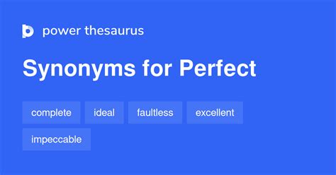 perfect synonym|andere wörter für perfekt.